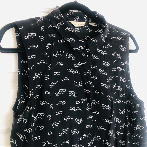 Anthropologie sunglasses print cute tunic